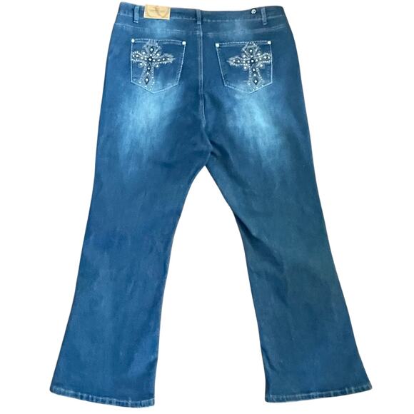 Our Republic for All High Rise Bootcut Jeans Size 22W Embellished Pockets - Picture 2 of 10